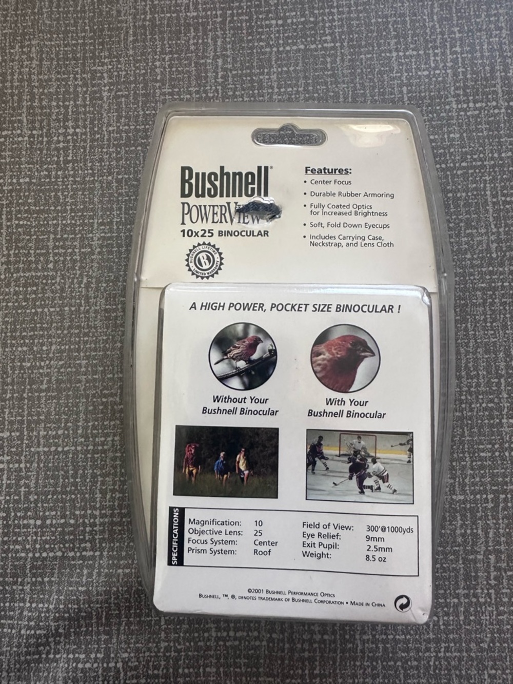 Bushnell PowerView 10x25 Compact Binoculars 13-2516 Roof Prism New Sealed - Picture 2 of 7